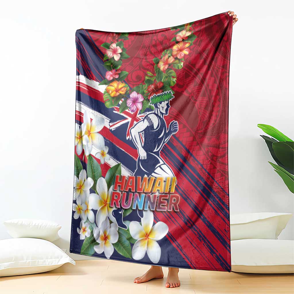 Hawaii Runner-Kakau Art with Lei and Plumeria Blanket