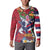 Hawaii Runner-Kakau Art with Lei and Plumeria Button Sweatshirt