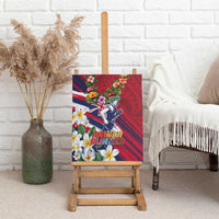 Hawaii Runner-Kakau Art with Lei and Plumeria Canvas Wall Art