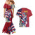 Hawaii Runner-Kakau Art with Lei and Plumeria Couples Matching Mermaid Dress and Hawaiian Shirt