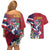 Hawaii Runner-Kakau Art with Lei and Plumeria Couples Matching Off Shoulder Short Dress and Hawaiian Shirt