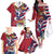 Hawaii Runner-Kakau Art with Lei and Plumeria Family Matching Off The Shoulder Long Sleeve Dress and Hawaiian Shirt
