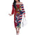 Hawaii Runner-Kakau Art with Lei and Plumeria Family Matching Off The Shoulder Long Sleeve Dress and Hawaiian Shirt
