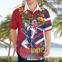Hawaii Runner-Kakau Art with Lei and Plumeria Hawaiian Shirt