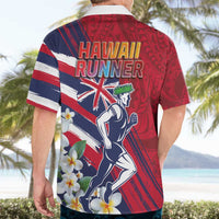 Hawaii Runner-Kakau Art with Lei and Plumeria Hawaiian Shirt