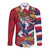 Hawaii Runner-Kakau Art with Lei and Plumeria Long Sleeve Button Shirt
