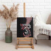 Aotearoa Toitu Te Tiriti Taniko Canvas Wall Art Maori Taniwha Haka - Honour the Treaty