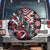 Aotearoa Maori Moko Art with Taniko Half Style Spare Tire Cover