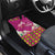Hawaiian Lei Turtle and Plumeria Car Mats Polynerian Art Tattoo-Plum Pink Color