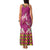 Hawaiian Lei Turtle and Plumeria Family Matching Tank Maxi Dress and Hawaiian Shirt Polynerian Art Tattoo-Plum Pink Color