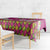 Hawaiian Lei Turtle and Plumeria Tablecloth Polynerian Art Tattoo-Plum Pink Color