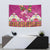 Hawaiian Lei Turtle and Plumeria Tapestry Polynerian Art Tattoo-Plum Pink Color