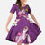 Hawaiian Lei Turtle and Plumeria Family Matching Mermaid Dress and Hawaiian Shirt Polynerian Art Tattoo-Mauve Color
