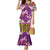 Hawaiian Lei Turtle and Plumeria Family Matching Mermaid Dress and Hawaiian Shirt Polynerian Art Tattoo-Mauve Color