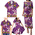 Hawaiian Lei Turtle and Plumeria Family Matching Puletasi and Hawaiian Shirt Polynerian Art Tattoo-Mauve Color