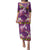 Hawaiian Lei Turtle and Plumeria Family Matching Puletasi and Hawaiian Shirt Polynerian Art Tattoo-Mauve Color
