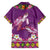 Hawaiian Lei Turtle and Plumeria Family Matching Summer Maxi Dress and Hawaiian Shirt Polynerian Art Tattoo-Mauve Color