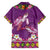 Hawaiian Lei Turtle and Plumeria Hawaiian Shirt Polynerian Art Tattoo-Mauve Color