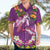 Hawaiian Lei Turtle and Plumeria Hawaiian Shirt Polynerian Art Tattoo-Mauve Color