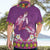 Hawaiian Lei Turtle and Plumeria Hawaiian Shirt Polynerian Art Tattoo-Mauve Color