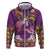 Hawaiian Lei Turtle and Plumeria Hoodie Polynerian Art Tattoo-Mauve Color