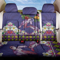 Hawaiian Lei Turtle and Plumeria Back Car Seat Cover Polynerian Art Tattoo-Navy Color LT03 One Size Navy - Polynesian Pride