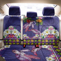 Hawaiian Lei Turtle and Plumeria Back Car Seat Cover Polynerian Art Tattoo-Navy Color LT03 - Polynesian Pride