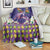 Hawaiian Lei Turtle and Plumeria Blanket Polynerian Art Tattoo-Navy Color