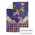 Hawaiian Lei Turtle and Plumeria Blanket Polynerian Art Tattoo-Navy Color