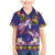 Hawaiian Lei Turtle and Plumeria Family Matching Mermaid Dress and Hawaiian Shirt Polynerian Art Tattoo-Navy Color