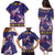 Hawaiian Lei Turtle and Plumeria Family Matching Puletasi and Hawaiian Shirt Polynerian Art Tattoo-Navy Color