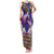 Hawaiian Lei Turtle and Plumeria Family Matching Tank Maxi Dress and Hawaiian Shirt Polynerian Art Tattoo-Navy Color