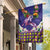 Hawaiian Lei Turtle and Plumeria Garden Flag Polynerian Art Tattoo-Navy Color