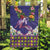 Hawaiian Lei Turtle and Plumeria Garden Flag Polynerian Art Tattoo-Navy Color
