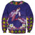 Hawaiian Lei Turtle and Plumeria Sweatshirt Polynerian Art Tattoo-Navy Color