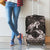 Hawaiian Lei Turtle and Plumeria Luggage Cover Polynerian Art Tattoo-Grayscale Mode