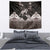 Hawaiian Lei Turtle and Plumeria Tapestry Polynerian Art Tattoo-Grayscale Mode