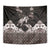 Hawaiian Lei Turtle and Plumeria Tapestry Polynerian Art Tattoo-Grayscale Mode