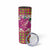 Hawaiian Plumeria and Humpback Whales Skinny Tumbler Polynerian Art Tattoo-Plum Pink Color