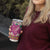 Hawaiian Plumeria and Humpback Whales Tumbler Cup Polynerian Art Tattoo-Plum Pink Color