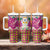 Hawaiian Plumeria and Humpback Whales Tumbler With Handle Polynerian Art Tattoo-Plum Pink Color