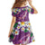 Hawaiian Plumeria and Humpback Whales Family Matching Mermaid Dress and Hawaiian Shirt Polynerian Art Tattoo-Mauve Color