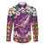Hawaiian Plumeria and Humpback Whales Family Matching Mermaid Dress and Hawaiian Shirt Polynerian Art Tattoo-Mauve Color