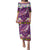 Hawaiian Plumeria and Humpback Whales Family Matching Puletasi and Hawaiian Shirt Polynerian Art Tattoo-Mauve Color
