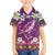 Hawaiian Plumeria and Humpback Whales Family Matching Summer Maxi Dress and Hawaiian Shirt Polynerian Art Tattoo-Mauve Color