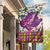 Hawaiian Plumeria and Humpback Whales Garden Flag Polynerian Art Tattoo-Mauve Color