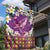 Hawaiian Plumeria and Humpback Whales Garden Flag Polynerian Art Tattoo-Mauve Color