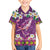Hawaiian Plumeria and Humpback Whales Hawaiian Shirt Polynerian Art Tattoo-Mauve Color