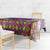 Hawaiian Plumeria and Humpback Whales Tablecloth Polynerian Art Tattoo-Mauve Color