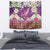 Hawaiian Plumeria and Humpback Whales Tapestry Polynerian Art Tattoo-Mauve Color